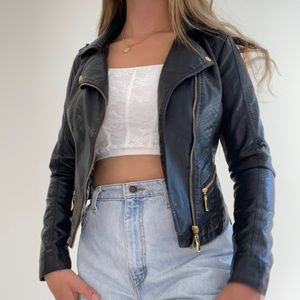 bongo pu leather jacket